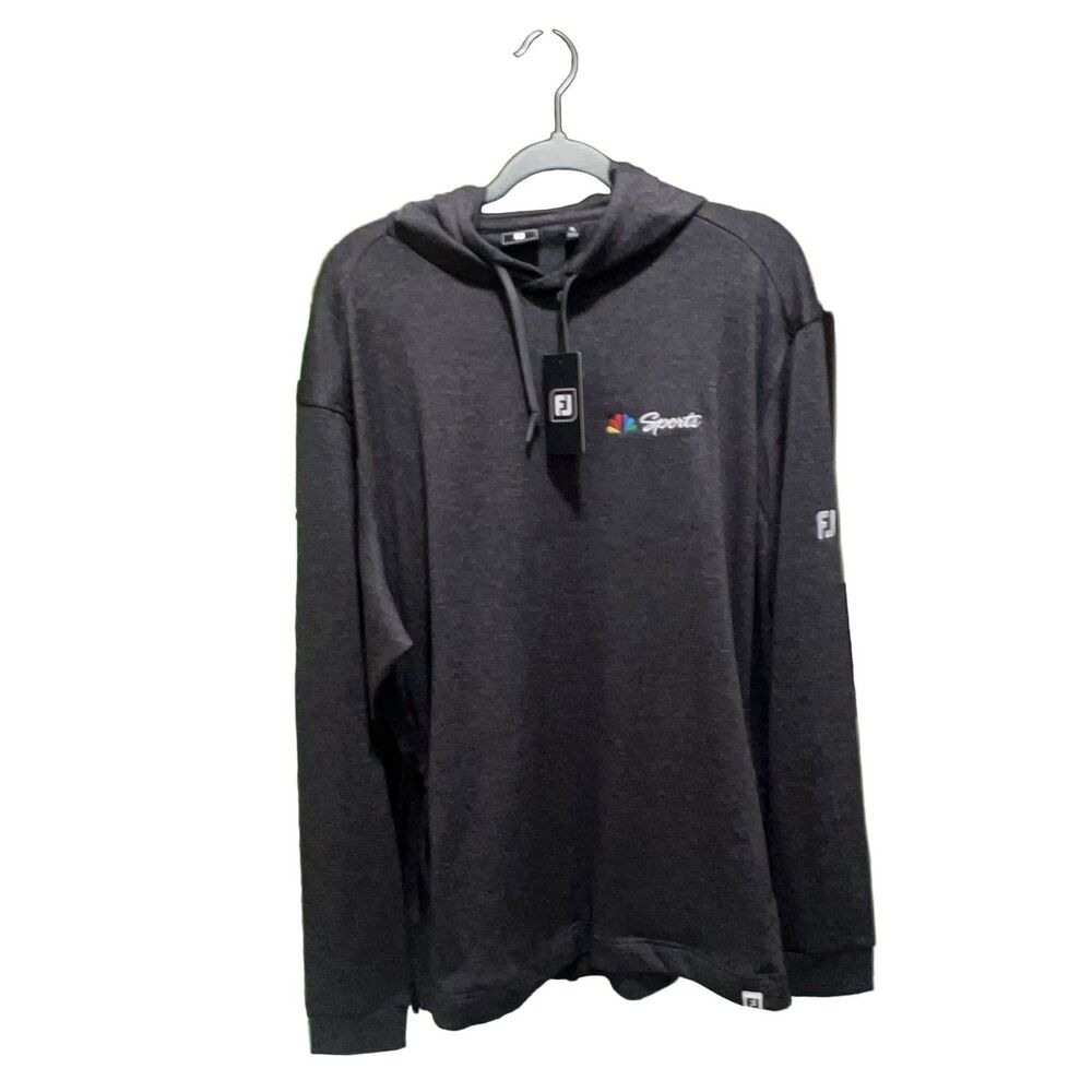FootJoy Lightweight Hoodie Men's XL Heather Charcoal Anti-Microbial